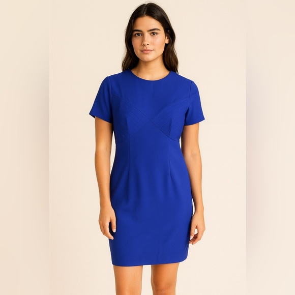 3/for $15 🍒 LIZ CLAIBORNE Royal Blue Sheath Mini Dress (Size 12) 💙 - Picture 11 of 11